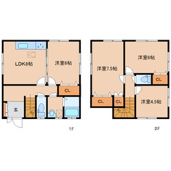 西ノ京駅 徒歩25分 1-2階の物件間取画像